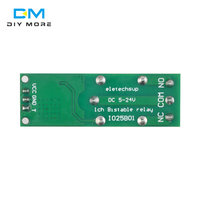 Modul Relai 1 Saluran 6-24V Flip-Flop Latch Relay Bistable Self-locking Low Pulse Trigger Module