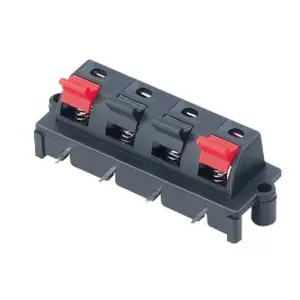 Conector de placa de terminales de altavoz tipo empuje WP 64,5mm x 17,6mm 4 pines