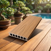 Planche de terrasse en composite bois-plastique (WPC) haute résistance, moderne, anti-corrosion et antidérapante pour sentiers de parcs publics extérieurs