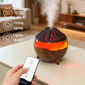 Hot-selling New Model Simulation 300ml Charcoal Wood Pellet Aromatherapy Machine Desktop <b>Remote</b> <b>Control</b> Simulation Charcoal - Product Image 1