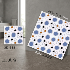 Revêtement de sol en céramique 3D Surface brillante rectifiée 12x12 16x16 30x30 40x40 300x300 Carreaux de sol antidérapants Producteur en gros - Product Image 1