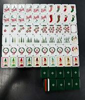 Dear Santa Mahjong Tiles Retro Santa Christmas Mahjong Tiles Set Acrylic Luxury 160 Mahjong Tiles American with Anders Ruff