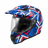 Casque de moto tout-terrain de haute qualité, personnalisable, avec double visière, en promotion
