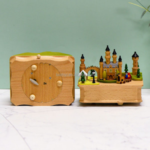 Thiết kế mới nhất bằng gỗ âm nhạc hộp biểu tượng Tên tùy biến Đồng hồ âm nhạc hộp cho trẻ em Quà tặng - Product Image 3