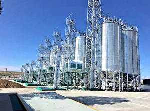 Silos de stockage alimentaire en acier galvanisé de 5000 tonnes avec trémie/fond plat et certification ISO - Product Image 1