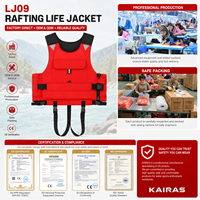 Gilet de flottabilité en néoprène 120-150N pour activités commerciales de rafting en eaux vives, avec patchs réfléchissants pour kayak et canyoning