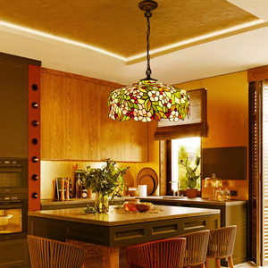 50CM Classic Retro Stained Glass Pendant Lamp Creative Mediterranean Restaurant Bar Decoration <strong>Tiffany</strong> Hanging <strong>Chandelier</strong> - Product Image 3