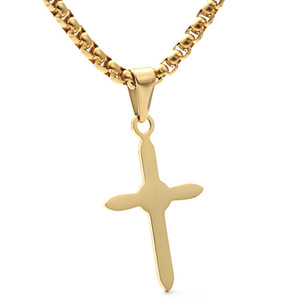 <b>Cross</b> Pendant Necklace Zinc Alloy Unisex Gift Jewelry - Product Image 1