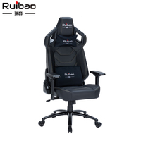 Fauteuil de bureau pivotant multifonctionnel en cuir PU, design ergonomique, avec accoudoirs réglables, style racing, pour le gaming – Nouveauté Ruibao