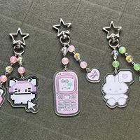 Porte-clés en acrylique transparent personnalisé avec impression d'anime, porte-clés en époxy promotionnel
