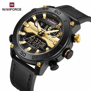 NAVIFORCE 9235 BGNGN nuovo orologio da polso sportivo da uomo al quarzo impermeabile orologio digitale a doppio <span class=keywords><strong>Display</strong></span> orologi - Product Image 1