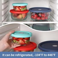 Couvercles de remplacement pour Pyrex 7200-PC 2 tasses, couvercle de rangement rond en silicone pour bol en verre Anchor Hocking