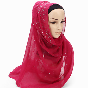 Sciarpa Etnica Lunga in <span class=keywords><strong>Cotone</strong></span> e Chiffon 2026, Stile Trendy, Vendita all'Ingrosso, Sciarpa in Porcellana con Strass per Donne Musulmane - Product Image 5