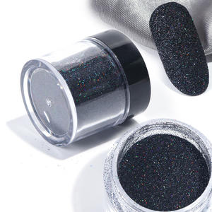 1 Boîte de Poudre à Tremper Noire et Blanche pour Ongles, Pigment Brillant, Poussière Laser, <span class=keywords><strong>Sucre</strong></span>, Paillettes, Décorations <span class=keywords><strong>Manucure</strong></span> - Product Image 4