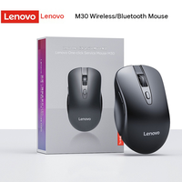 Ratón Inalámbrico LENOVO 2.4G de Modo Dual, Diseño Ergonómico Curvo, Ajuste de DPI Multivelocidad, Recargable, RGB para Juegos