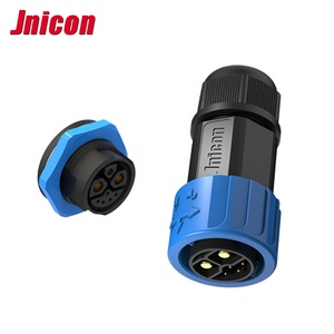 Jnicon M23 kết nối điện IP67 kết nối không thấm nước nam/nữ đồng liên hệ với vật liệu cho ngoài trời dây kết nối Nylon - Product Image 1