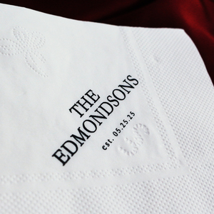 Serviettes personnalisées avec logo et inscriptions personnalisées, serviettes jetables en papier, serviettes personnalisées pour <span class=keywords><strong>mariage</strong></span> - Product Image 6