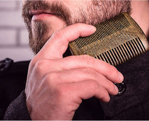 Ensemble de brosse <span class=keywords><strong>à</strong></span> raser, peigne <span class=keywords><strong>à</strong></span> barbe et brosse ovale, outil de nettoyage de la barbe en <span class=keywords><strong>bois</strong></span> pour hommes, appareil de salon pour la barbe, parfait pour l'entretien des poils du visage - Product Image 6