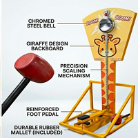 Jeu de Forçage Tolefun : Marteau à Frapper pour Faire Sonner la Cloche – Jeu Interactif Portable en Acier Durable pour Fêtes Foraines