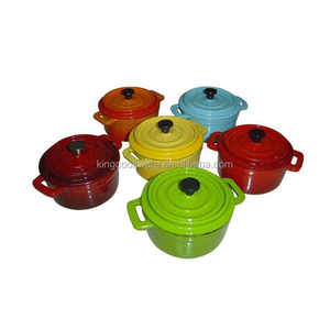 Casserole <span class=keywords><strong>en</strong></span> <span class=keywords><strong>fonte</strong></span> colorée de 10cm pour four hollandais à prix réduit - Product Image 4