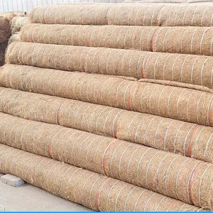 Couverture en fibre <span class=keywords><strong>de</strong></span> coco pour semis d'herbe, <span class=keywords><strong>tapis</strong></span> anti-érosion robuste pour les pentes autoroutières et la remédiation écologique - Product Image 2
