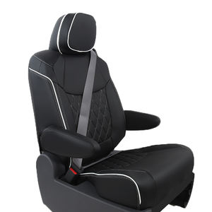 Funda de asiento antiincrustante universal para todas las estaciones de edición de lujo de cuero de PVC dedicado de 7 plazas adecuada para Toyota <span class=keywords><strong>SIENNA</strong></span> - Product Image 2