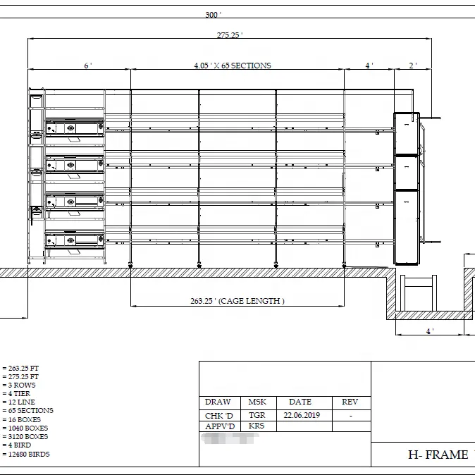 Automatic Broiler Cage Feeding Equipment for Chicken house raising machinery