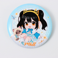 Diseño gratuito disponible Pin Maker 44mm 58mm 75mm Impresión por sublimación reflectante Surtido de logotipo de metal en blanco Insignia personalizada Pin Botón