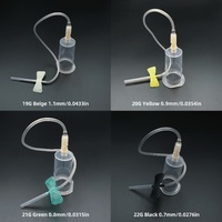 Set de perfusion à ailettes de 23G de qualité médicale avec connexion Luer sécurisée, certifié CE, désinfecté à l'ozone