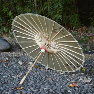 DD4144 84cm Chinese Straight Paper Umbrella Manual Oil Parasol Bamboo Crafts Elegant Wedding Decoration and Gift