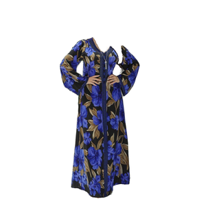 A-111 2023 Vente en gros Abaya musulmane à manches longues en polyester, robe élégante arabe modeste, mode islamique du Moyen-Orient pour femmes - Product Image 2