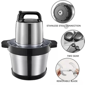 Nouveau style <span class=keywords><strong>hachoir</strong></span> à <span class=keywords><strong>viande</strong></span> électrique transfrontalier en acier inoxydable avec capacité de 6L, puissance de 1000W et moteur en cuivre pur - Product Image 3