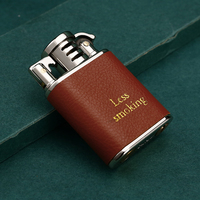 CHIEF Briquet à silex compact et portable, style américain, en cuivre pur et laiton, rechargeable, pour huile et kérosène, avec logo OEM, cadeaux d'affaires