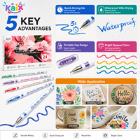 Ensemble de stylos gel acrylique 3D KAIX, pointe bille 1,0 mm, encre imperméable, logo personnalisé, stylos gel acrylique 3D pour journalisation et prise de notes