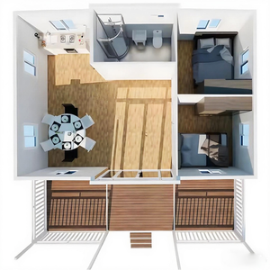Casa Contenedor Tipo Cápsula para Exteriores, Apartamento con Techo a Dos Aguas, Terraza Exterior y Prefabricación Modular Moderna - Product Image 4