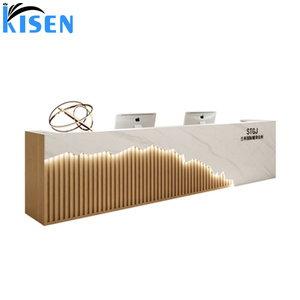 Kisen Luxury Versatile for Office Hospital Bar Hotel Living Room Workshop Salon Cashier <b>Counter</b> Big Size Table <b>Reception</b> Desk - Product Image 3