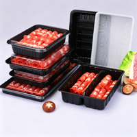 Hoge capaciteit PP PET afhaallocatie voedselcontainer zwarte tray transparant deksel plastic thermoformmachine