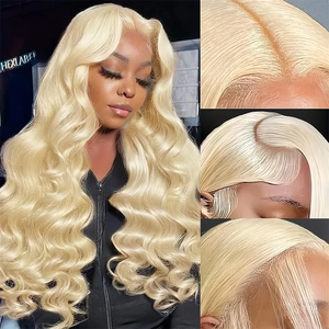 Honey Blonde 13x4 HD para peluca brasileña Frontal de encaje Cabello virgen Onda suelta Wear and Go Glueless Color de encaje transparente - Product Image 3