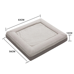Cubierta lavable extraíble para cama de mascotas, resistente al agua, ortopédico, espuma viscoelástica, para perros - Product Image 4