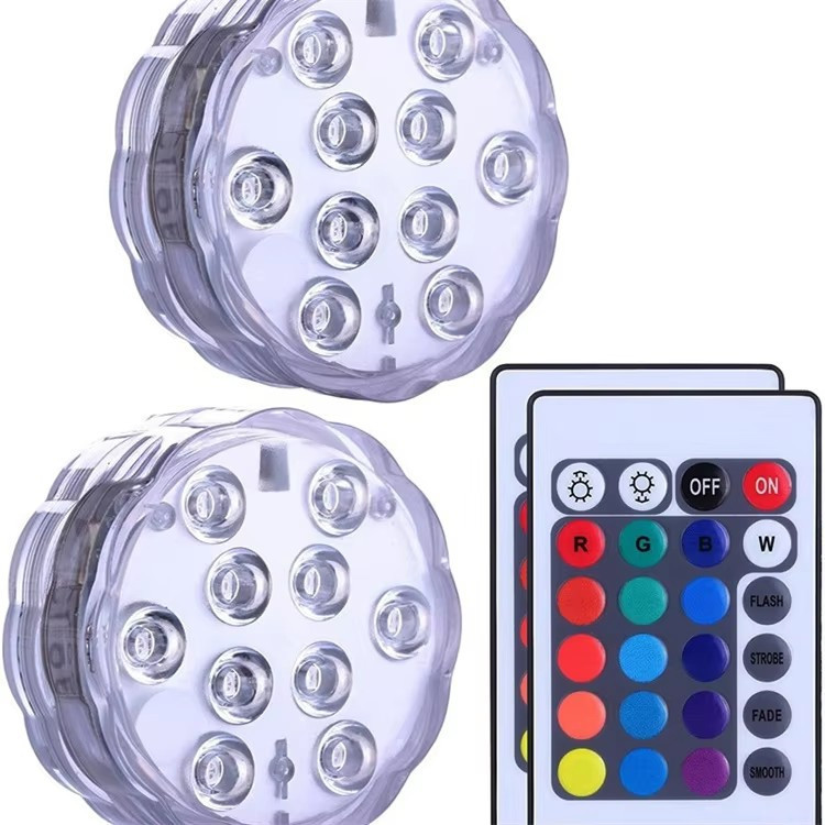 Best Sellers Event Decoration Mini Submersible Led Lights 12v Waterproof Ip68 for Party/wedding Decoration Pool Lights