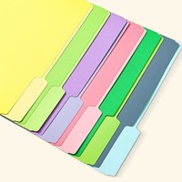 Organizador de Documentos Escolares y Comerciales A4, Carpeta de Papel de Colores, Carpetas de Archivo Manila para Uso en Oficina