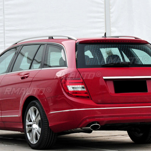 สปอยเลอร์ข้างกระจกหลังรถยนต์สีดำเงา 2 ชิ้น สำหรับ Mercedes-Benz C-Class W204 Variant Wagon C200 C260 ปี 2007-2014 - Product Image 4