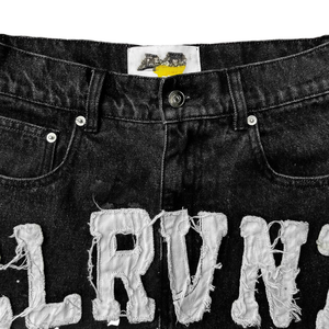 High Quality for Men Embroidery Custom Jean Rhinestone Acid Wash Streetwear <strong>Shorts</strong> - Product Image 4
