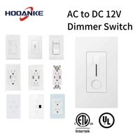 Variateur Hooanke AC/DC 12V avec driver intégré, entrée 120VAC, sortie 12V 10A, charge maximale 40W/60W, driver de gradation LED