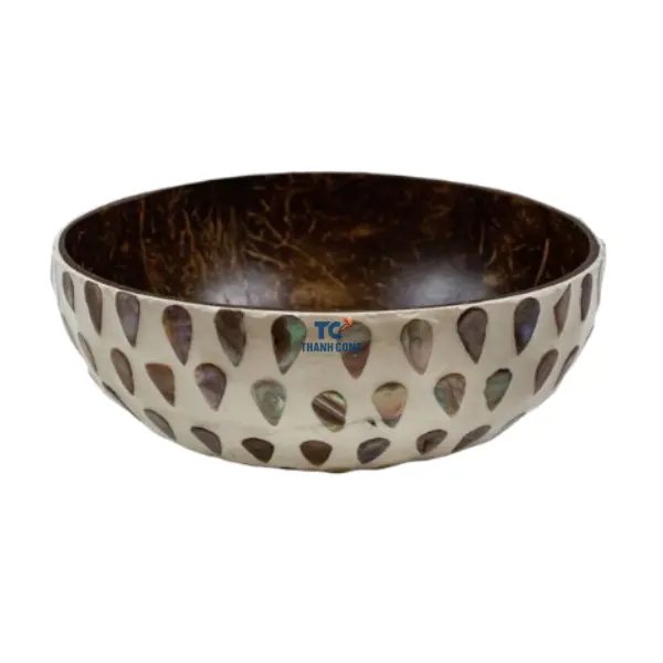 Eco-friendly Coconut Bowl Lacquer, Mother Of Pearl Coconut Bowls, Eggshell Coconut Bowls Coconut Lacquer Shell Bowl Wholesale