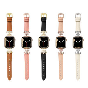 Directo de fábrica <span class=keywords><strong>Kroos</strong></span> Heart Connector Correa de cuero de becerro Correa retro y de moda adecuada para Apple 1-10 generaciones - Product Image 2