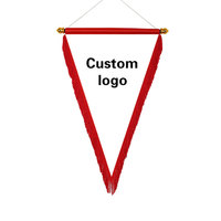 Promotionnel Double Face Football Football Conception Personnalisée Satin Événement Bannière Fanion Club Heavy Duty Exchange Mini Bannière Drapeau