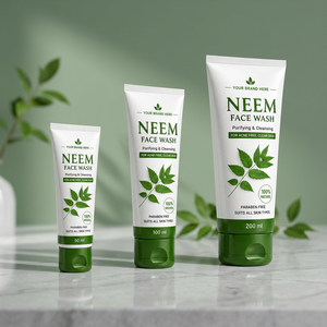 Nettoyant visage au neem, purifiant, 100% naturel, sans parabène, pour une peau claire et sans acné - Product Image 1