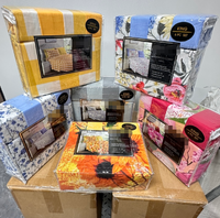 Harga Pabrik Cina Set Sprei King Size 6 Buah Berbagai Warna Sprei Bermotif Grosir Pasokan Massal untuk AS