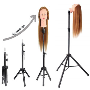 Trépied Support de <span class=keywords><strong>Perruque</strong></span> Réglable pour Tête de Mannequin en Toile, Idéal pour la Cosmétologie, l'Entraînement en Coiffure et la Présentation de Perruques - Product Image 2